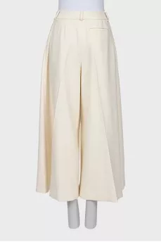 Wide leg white pants