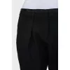 Slim fit wool and silk trousers