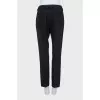 Slim fit wool and silk trousers