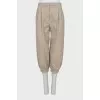 Cropped trousers with buttons