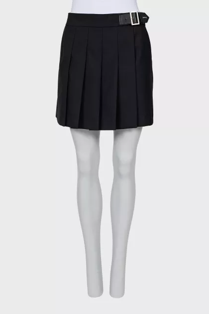 Pleated skirt-shorts