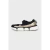 Open top velcro sneakers