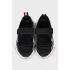 Open top velcro sneakers