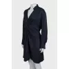 Blue dress with draping