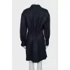 Blue dress with draping