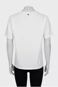 White T-shirt with floral print