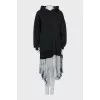 Dress with asymmetrical hem