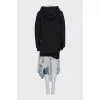 Dress with asymmetrical hem
