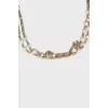 Necklace with beads and crystals