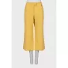 Cropped trousers in yellow