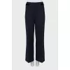 Blue straight cut trousers