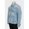 Men's Denim Jacket with Embroidery on the Back