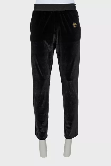 Men's velvet trousers with pockets