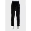 Men's velvet trousers with pockets