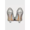 Silver shoes with spikes