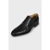 Men's leather shoes with square toe