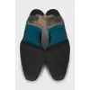 Men's leather shoes with square toe