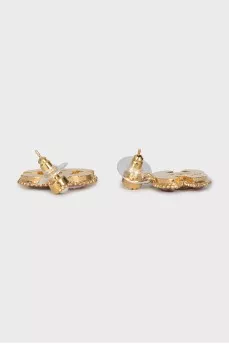 Earrings in the form of a company logo