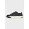 Men's leather sneakers blue