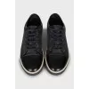 Men's leather sneakers blue