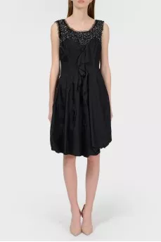 Cocktail black dress with tag