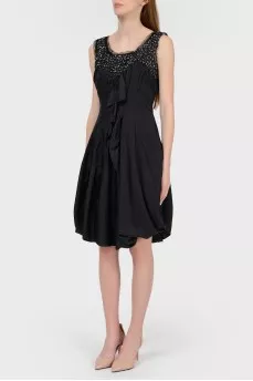 Cocktail black dress with tag