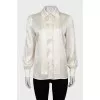 Silk blouse with bow
