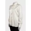 Silk blouse with bow