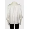Silk blouse with bow