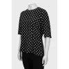 Black polka dot blouse