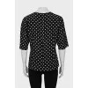 Black polka dot blouse