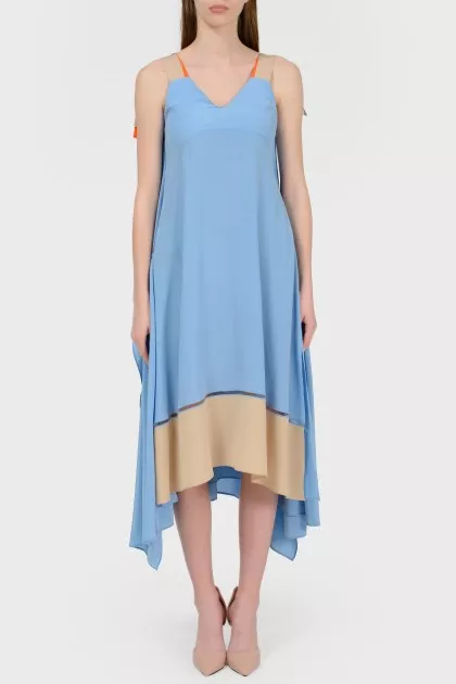 Asymmetric sundress Midi with a tag