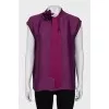 Straight blouse in purple