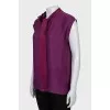 Straight blouse in purple