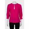 Fitted silk blouse