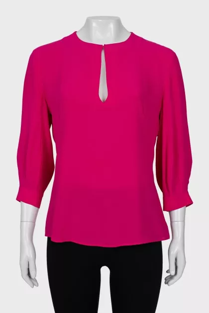 Fitted silk blouse