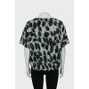 Oversized silk blouse