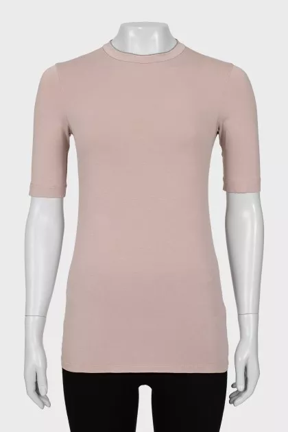 T-shirt with button fastening