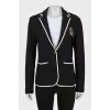 Jacket with contrast trim