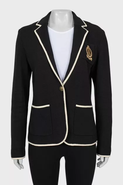 Jacket with contrast trim