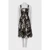 Black sundress with floral print