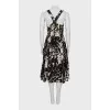 Black sundress with floral print