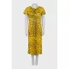 Yellow dress with animal print