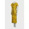 Yellow dress with animal print