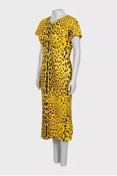 Yellow dress with animal print