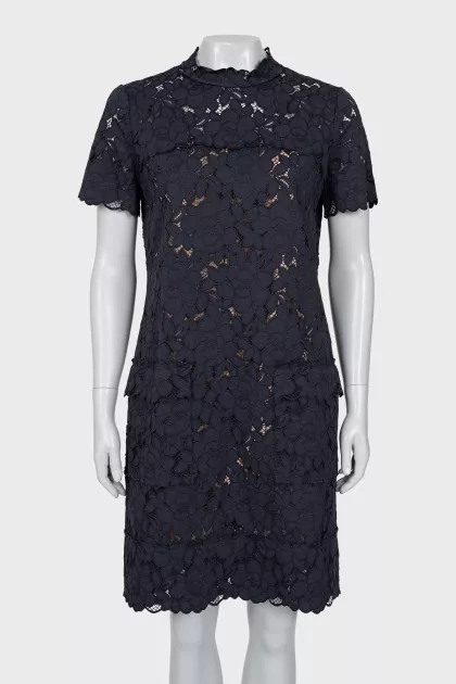 Straight dress with lace