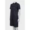 Straight dress with lace