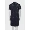 Straight dress with lace