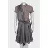 Gray dress with buttons
