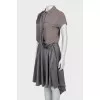 Gray dress with buttons